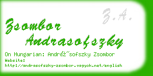 zsombor andrasofszky business card
